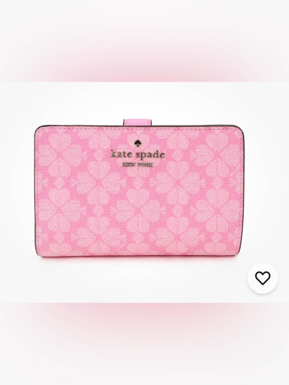 kate spade spade flower medium compact bifold wallet KK252 parisian rose multi